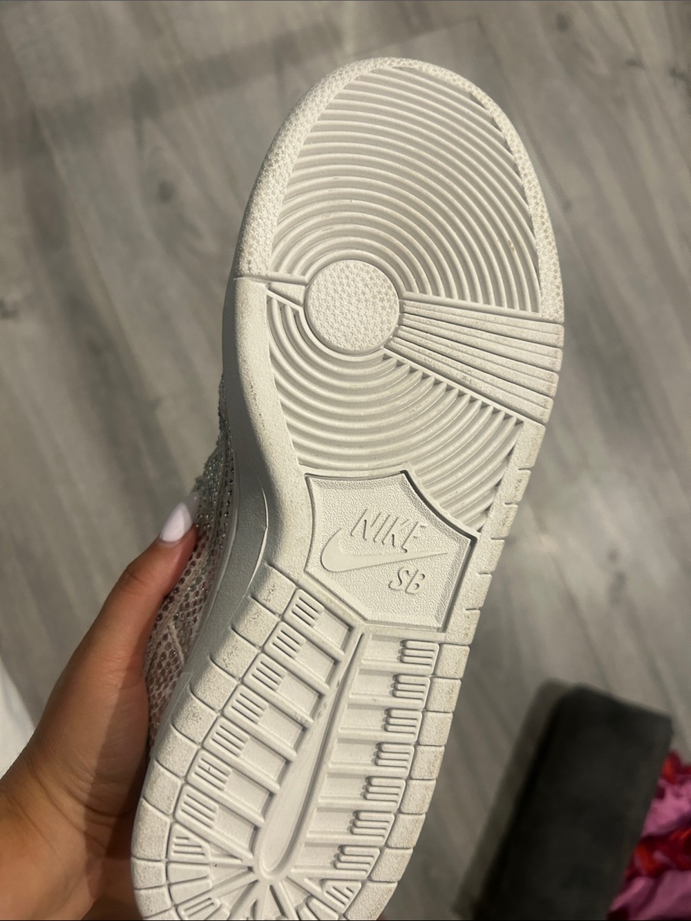 NWT Cactus Plant Flea Market x Swarovski x Nike Dunk Low 'Pure Platinum' Sneaker - Picture 14 of 14
